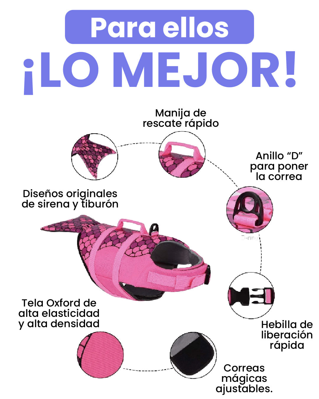 Chaleco salvavidas para mascotas modelo (Flotador) #1