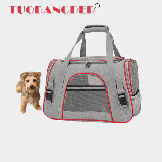 Bolso de viaje gris para mascotas (44*25*28cm) BH10
