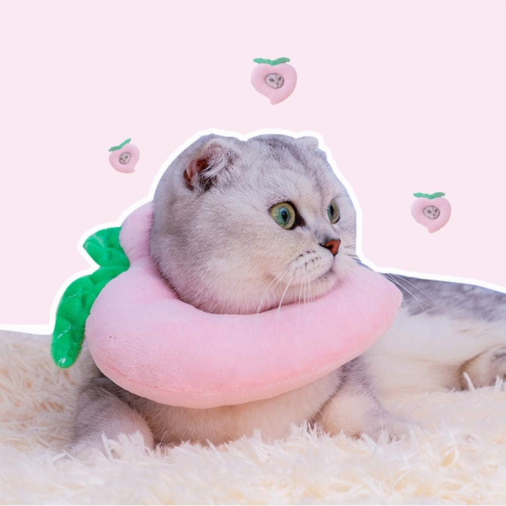 Collar isabelino de peluche con forma de durazno