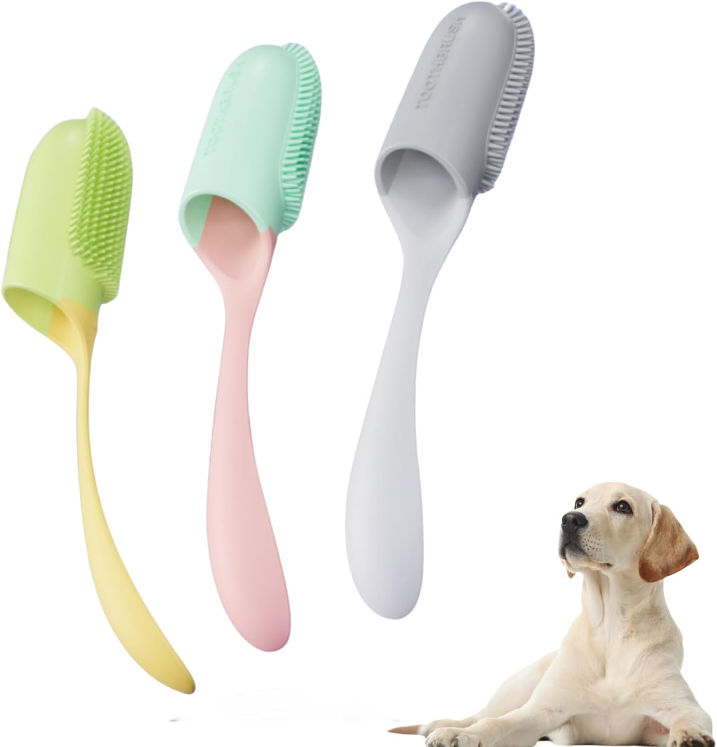 Cepillo de dientes con agarre cómodo para mascotas
