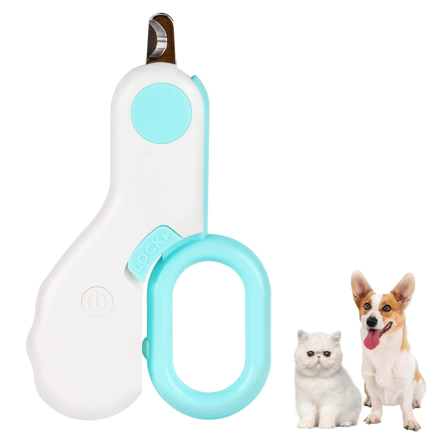 Cortaúñas para mascotas con luz LED súper brillante