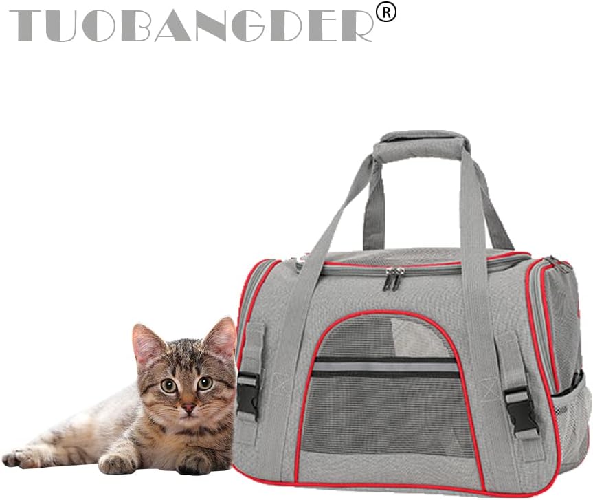 Bolso de viaje gris para mascotas (44*25*28cm) BH10