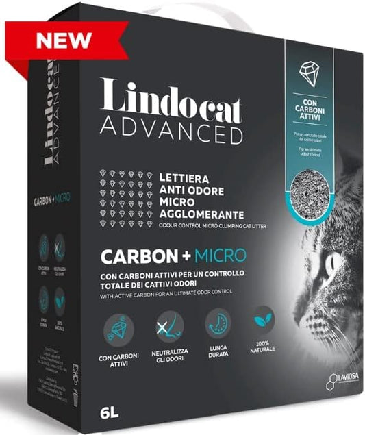 Arena Lindo Cat Advance con Carbon Activo Caja 6L