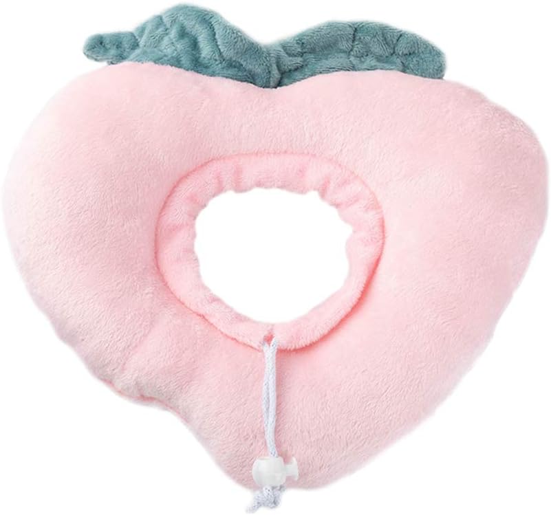 Collar isabelino de peluche con forma de durazno