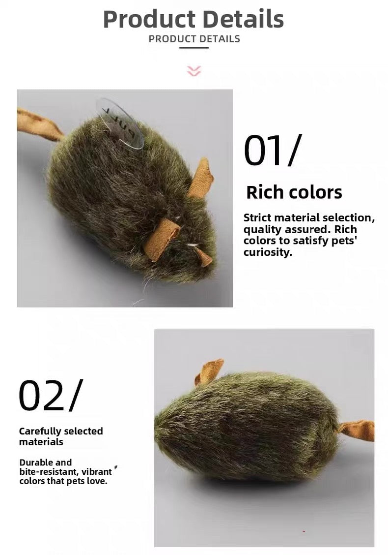 Juguete para gato de ratones con olor a catnip y sonido