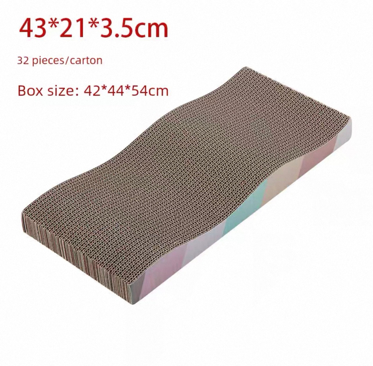 Rascador de cartón sencillo para gatos pastel