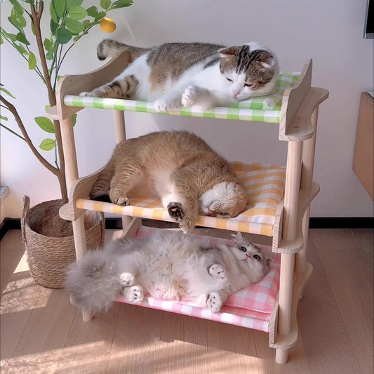 Cama de dos y tres niveles para gatos