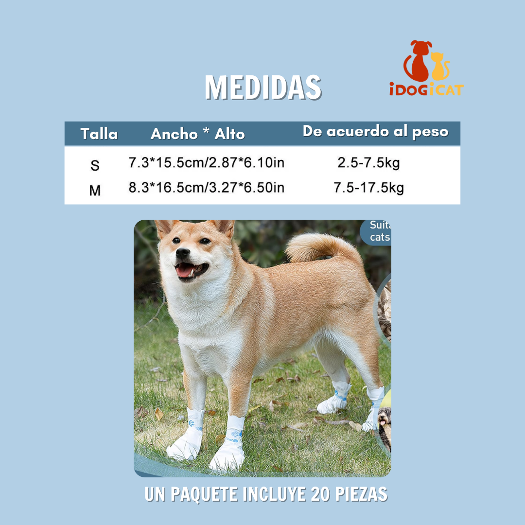 Zapatos desechables impermeables para perro (20 u)