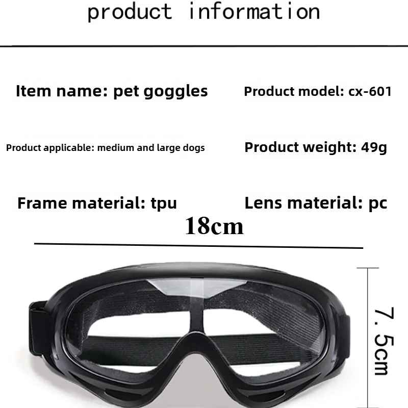 Lentes de sol ajustables para perros