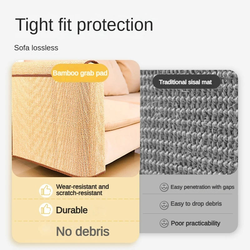 Protector de bambú para sofá con pines