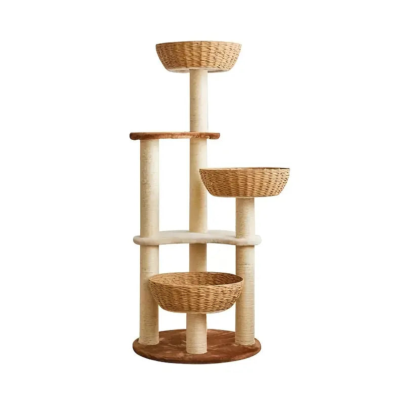 Torre para gatos elegante de 135cm de alto