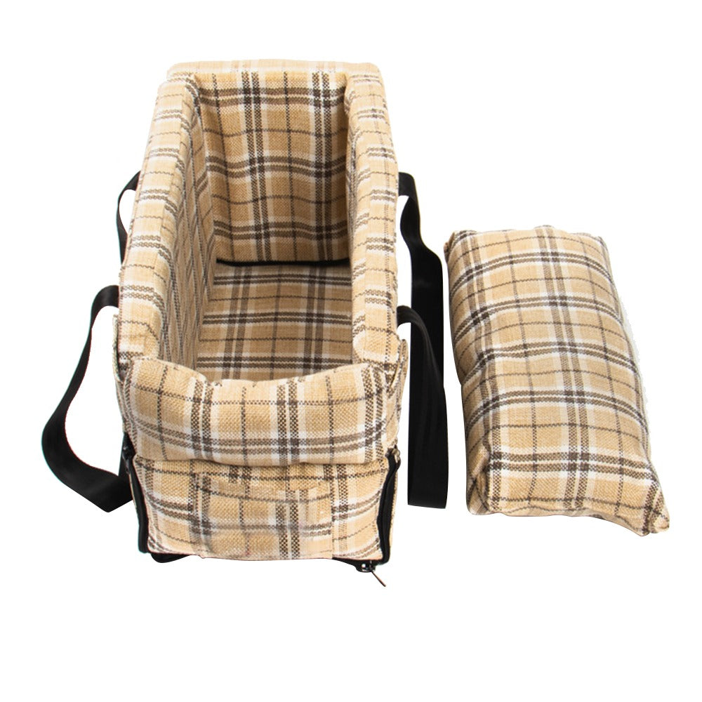 Asiento central diseño de rayas para mascotas pequeñas