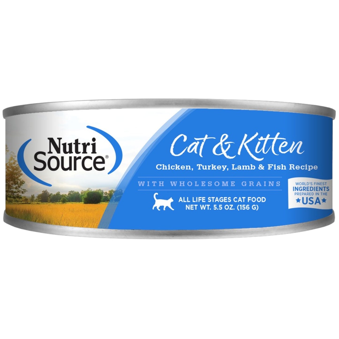 Comida Húmeda para Gato Nutri Source: Lata pollo, pavo, cordero y pescado 5,5 oz.