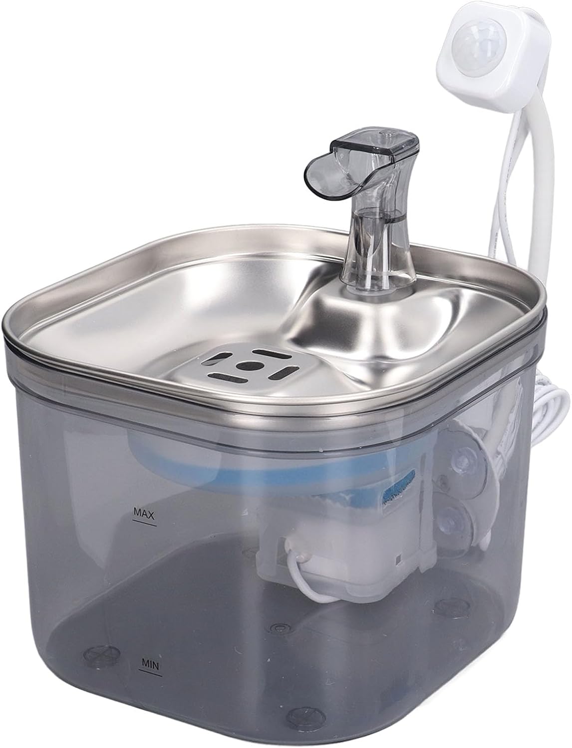 Fuente de agua, acero inoxidable para mascotas