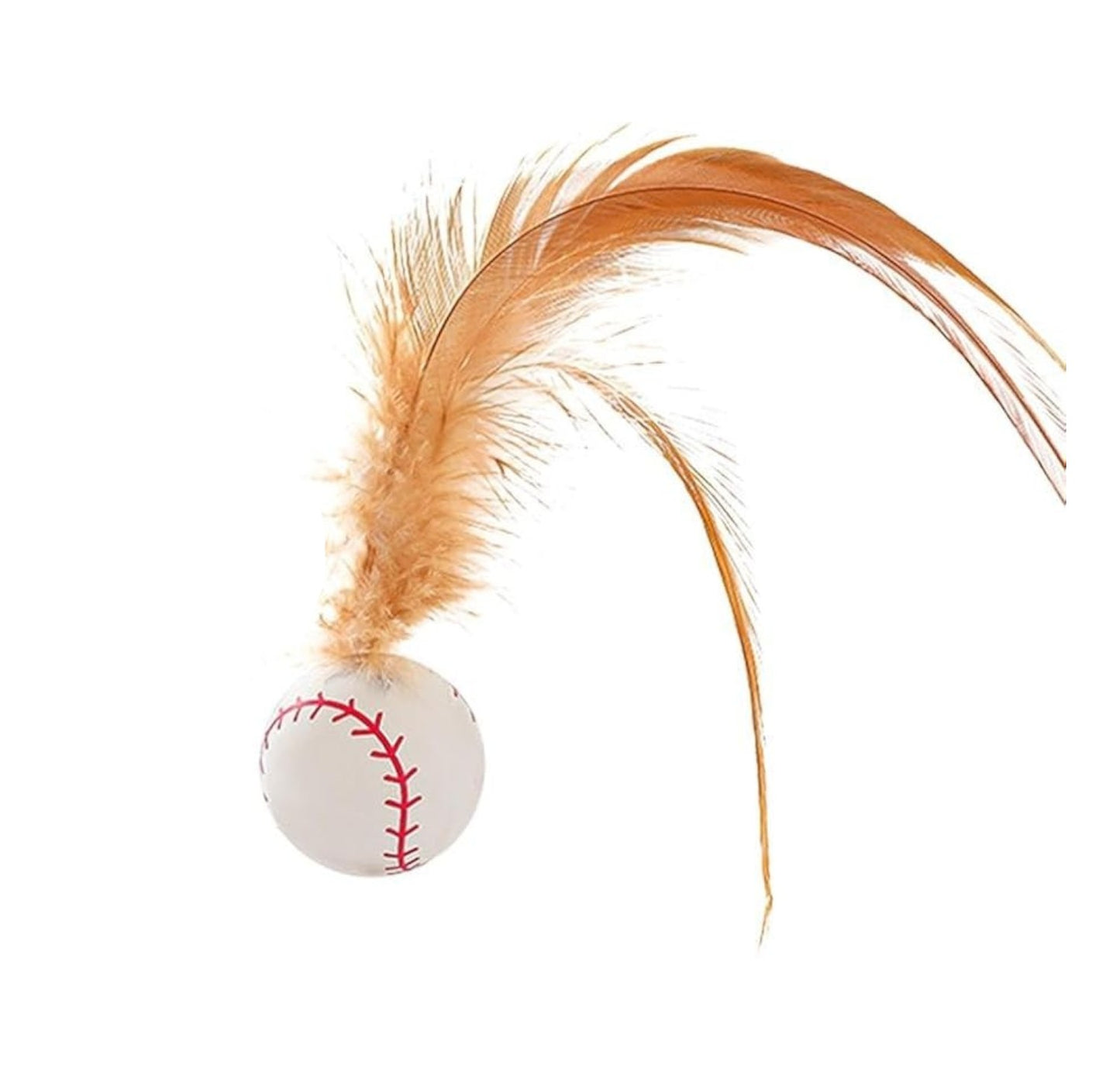Juguete pelota de goma con pluma (Modelo variados)