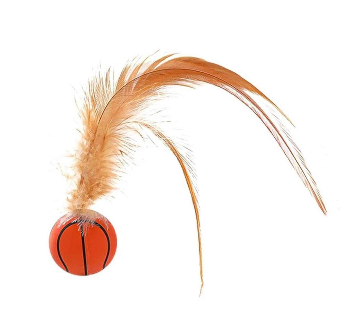 Juguete pelota de goma con pluma (Modelo variados)