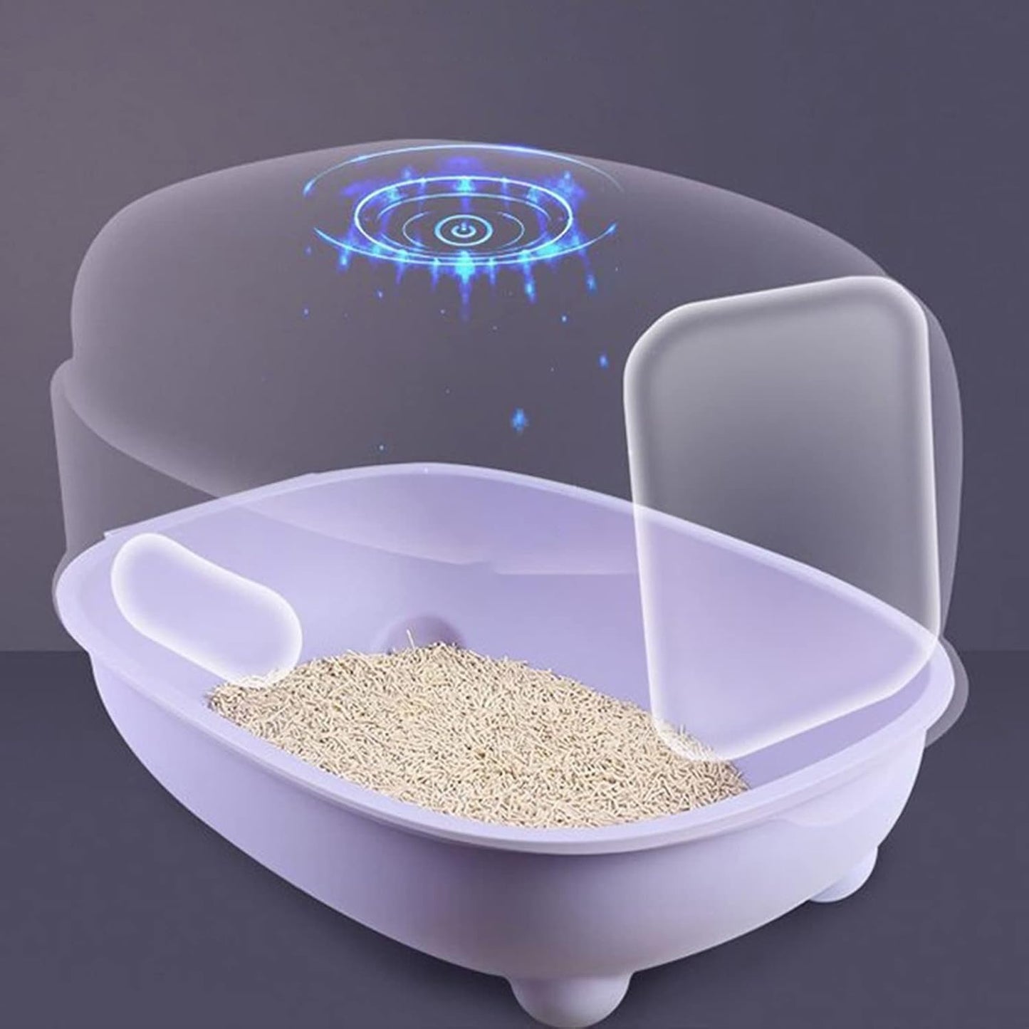 Arenero mediano con forma de cápsula