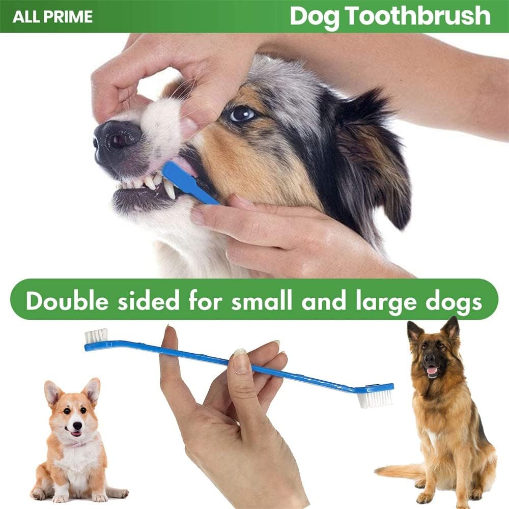 Kit de limpieza dental para perros y gatos, sabor carne
