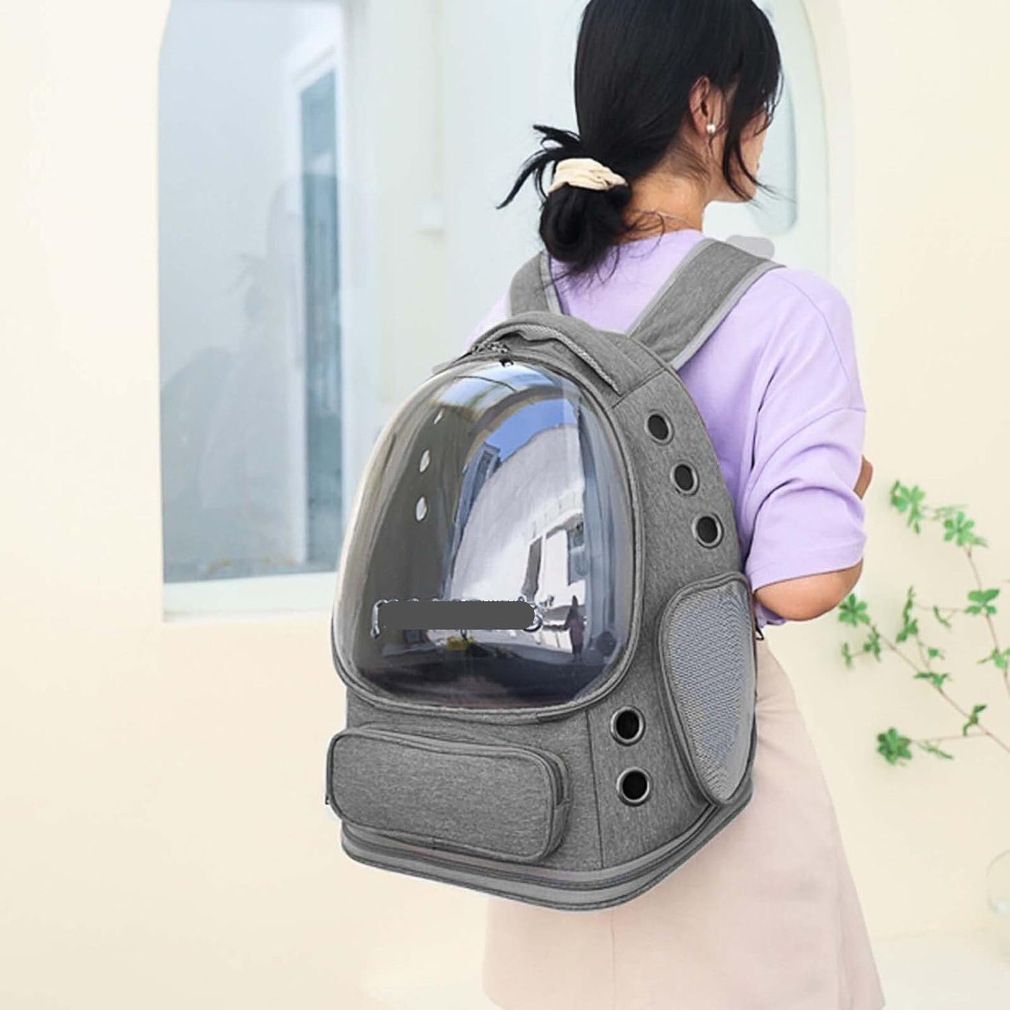 Mochila burbuja transportadora para perros y gatos
