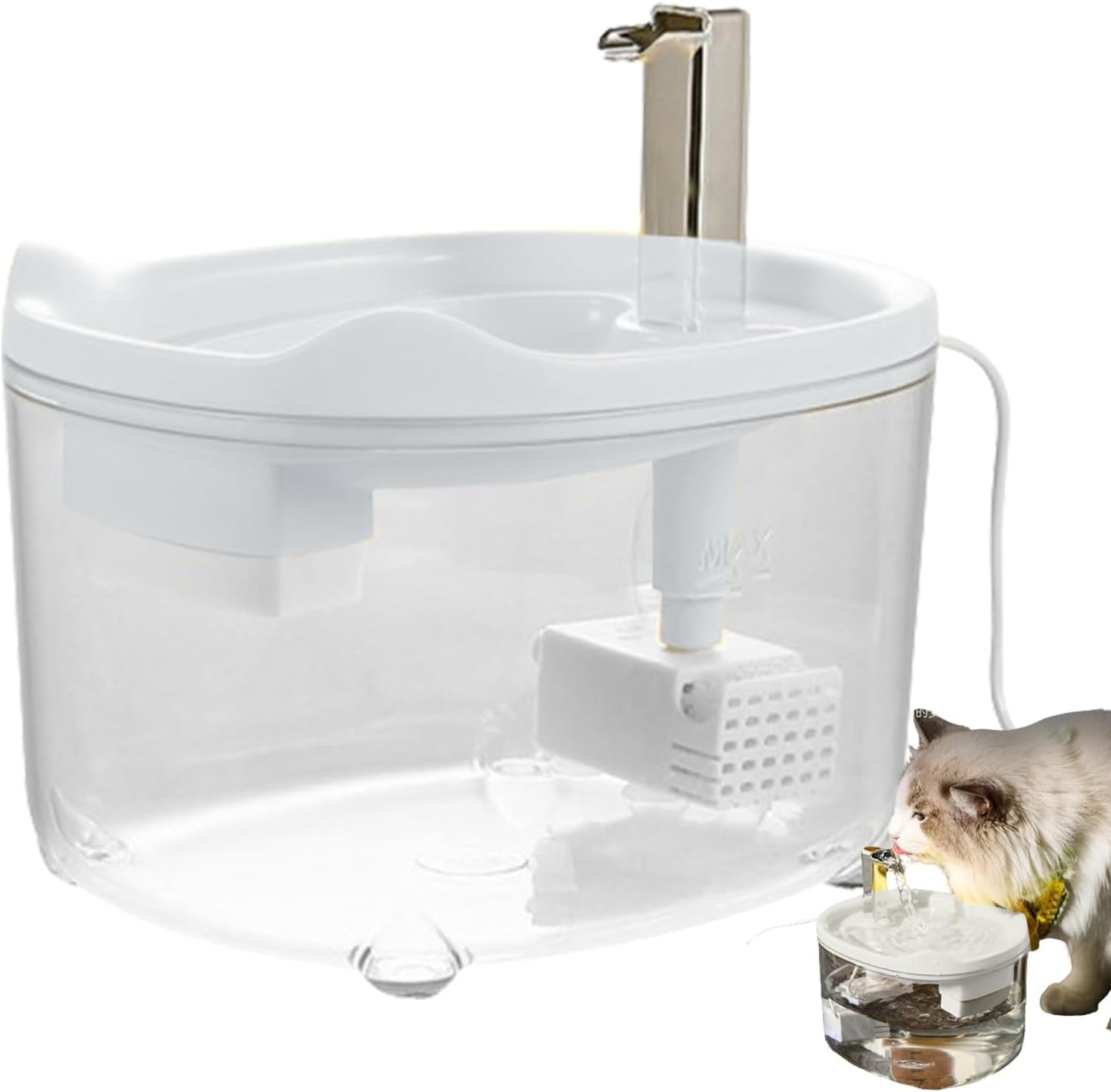 Fuente con luz LED para mascotas 1.5L