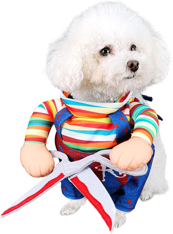 Disfraz de Halloween Chucky con tijeras de peluche