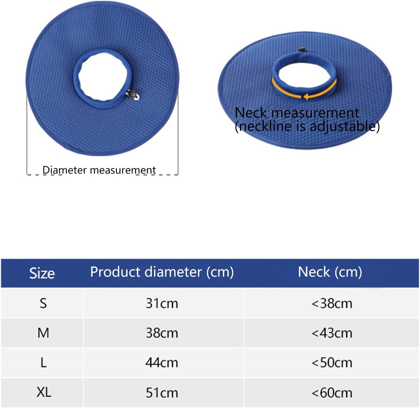 Collar Isabelino de tela impermeable para perros