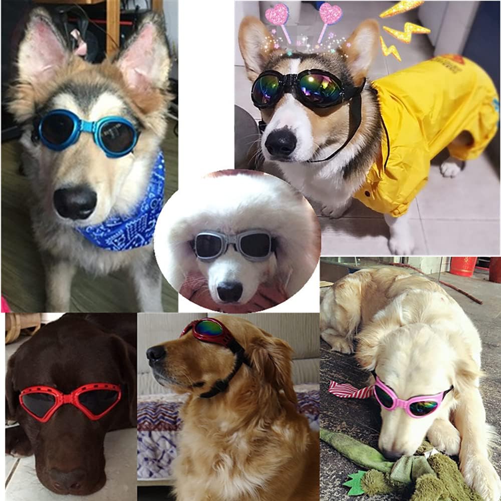 Lentes de sol plegables para perros grandes