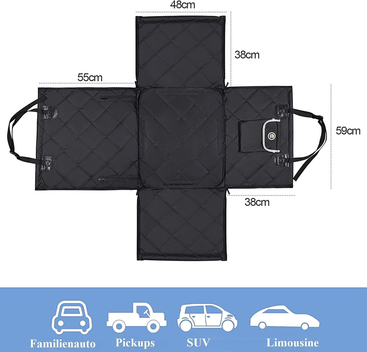 Asiento de carro impermeable para raza mediana y grande
