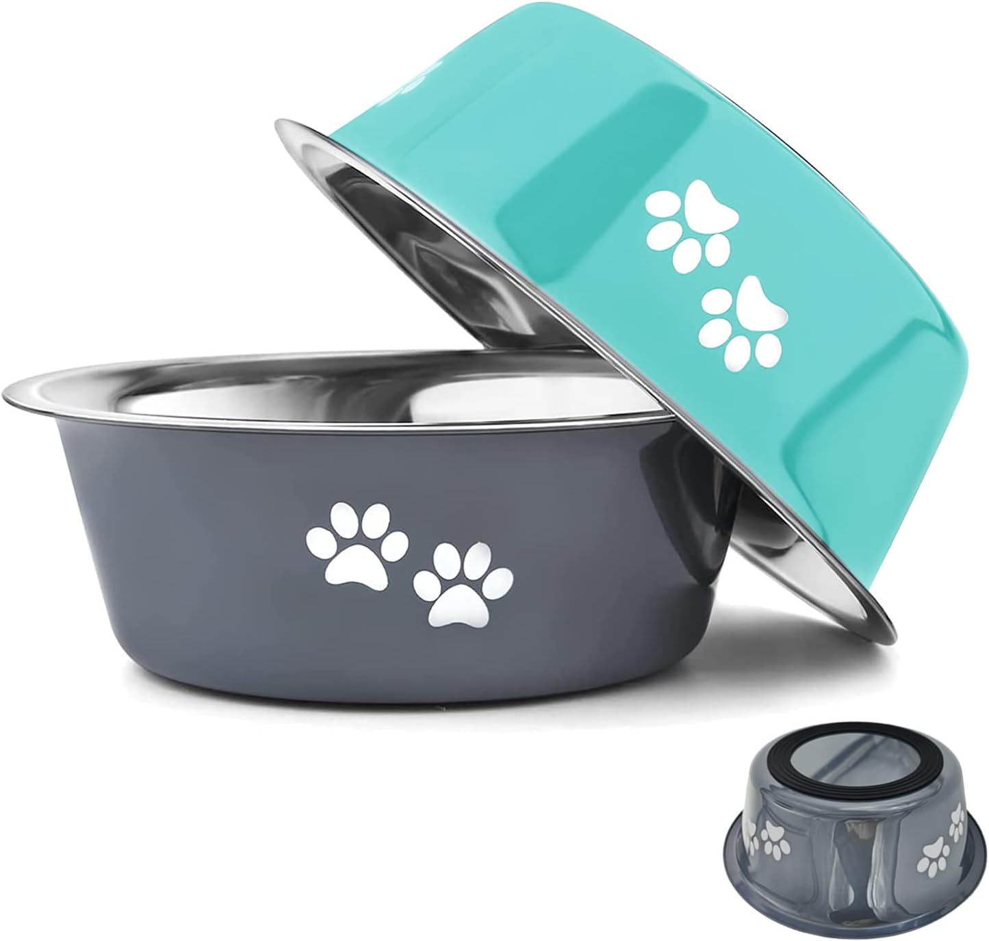 Plato de acero inoxidable para mascotas