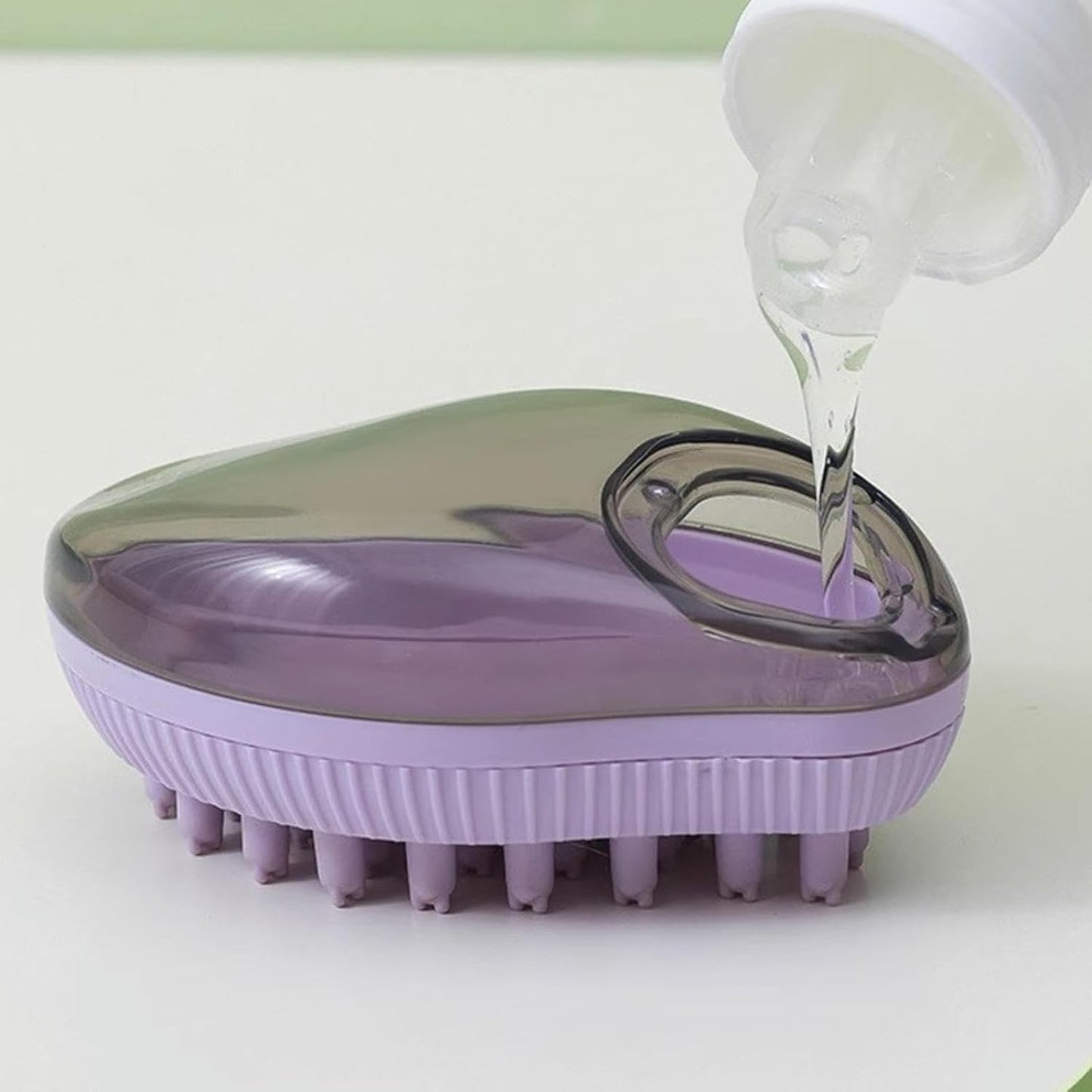 Cepillo para baño de mascotas (Dos tipos de cerdas)