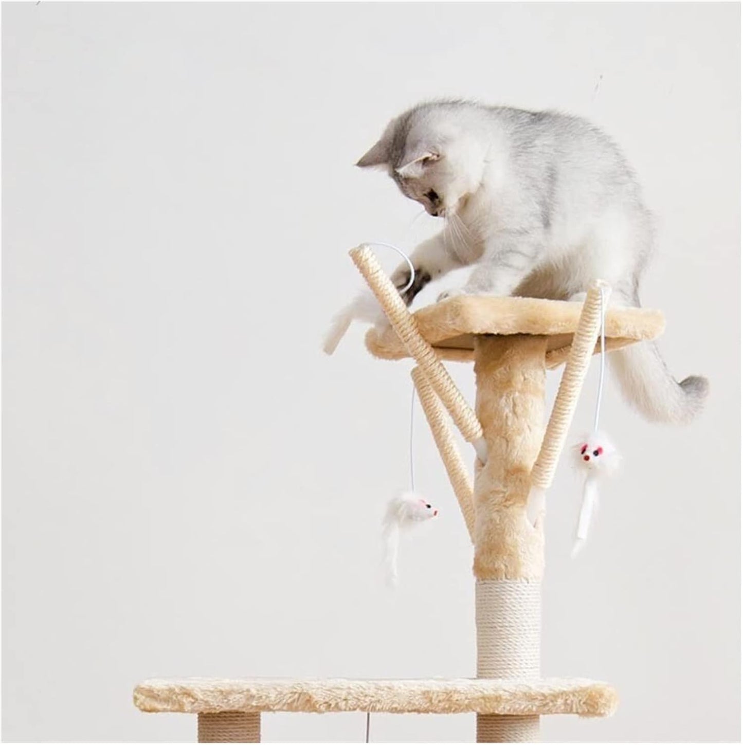 Torre crema para gatos 138cm (Modelo MT05)