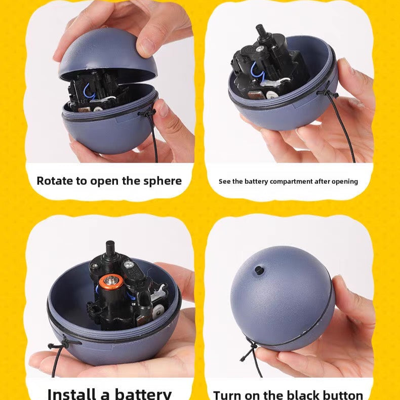 Pelota interactiva para gatos con ratón (Batería AA)