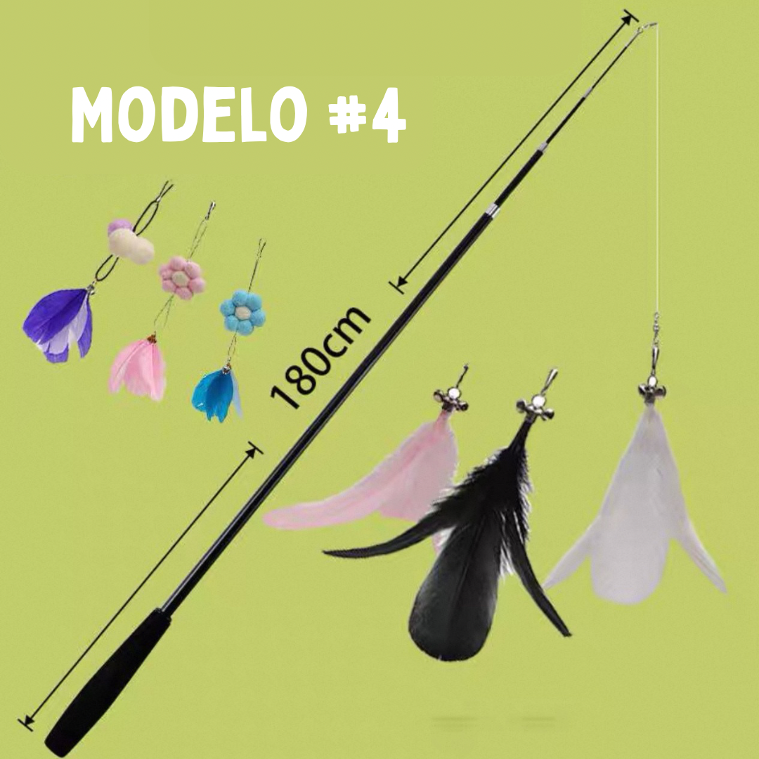 Cañita para gatos retráctil 180cm de largo