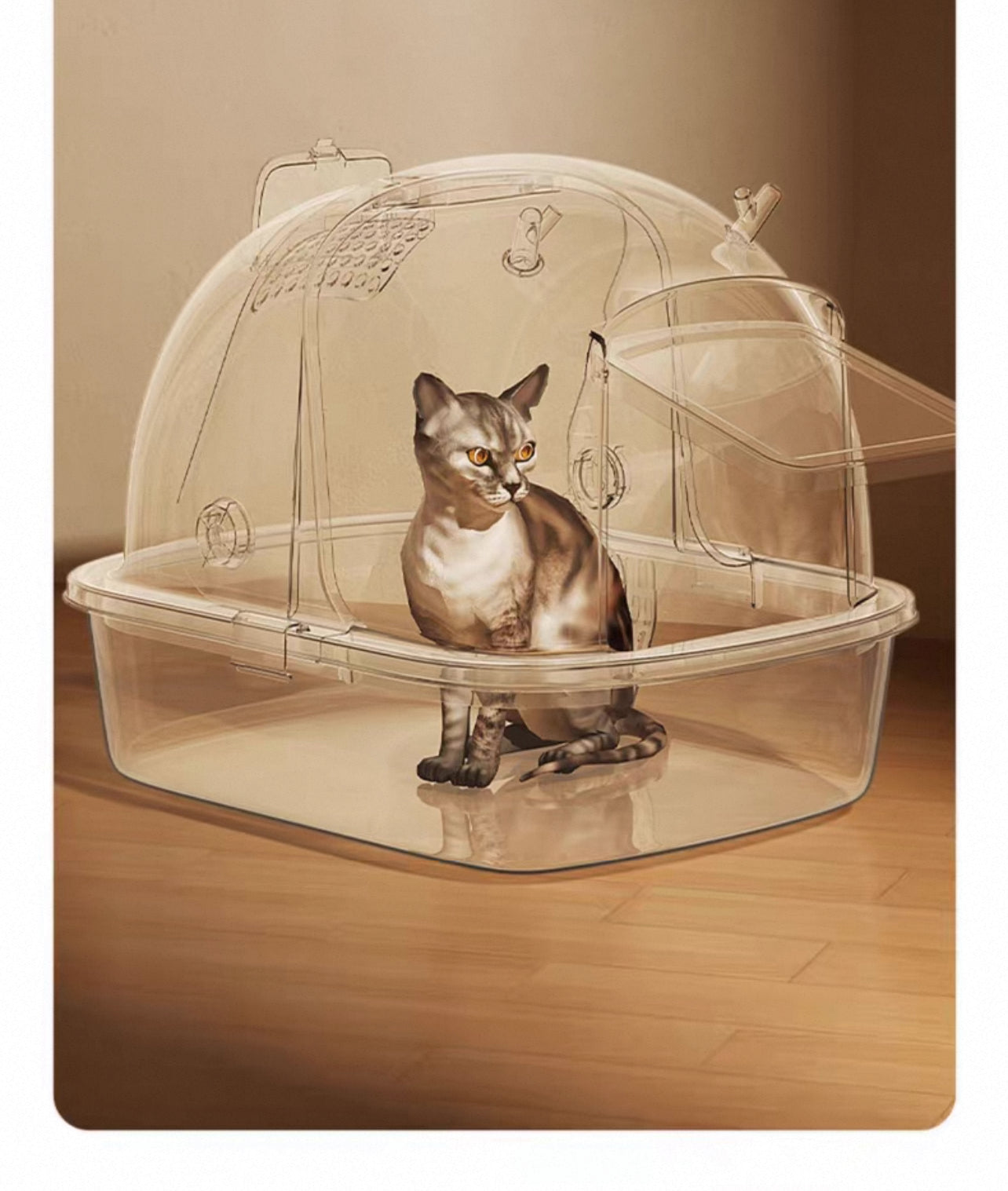 Arenero cerrado para gatos estilo Reno