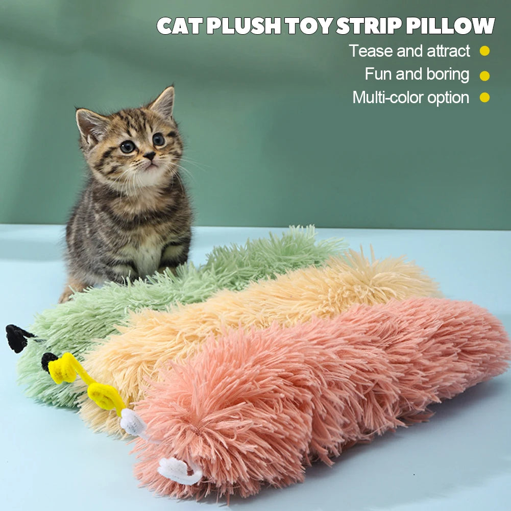 Peluche de gusano con catnip