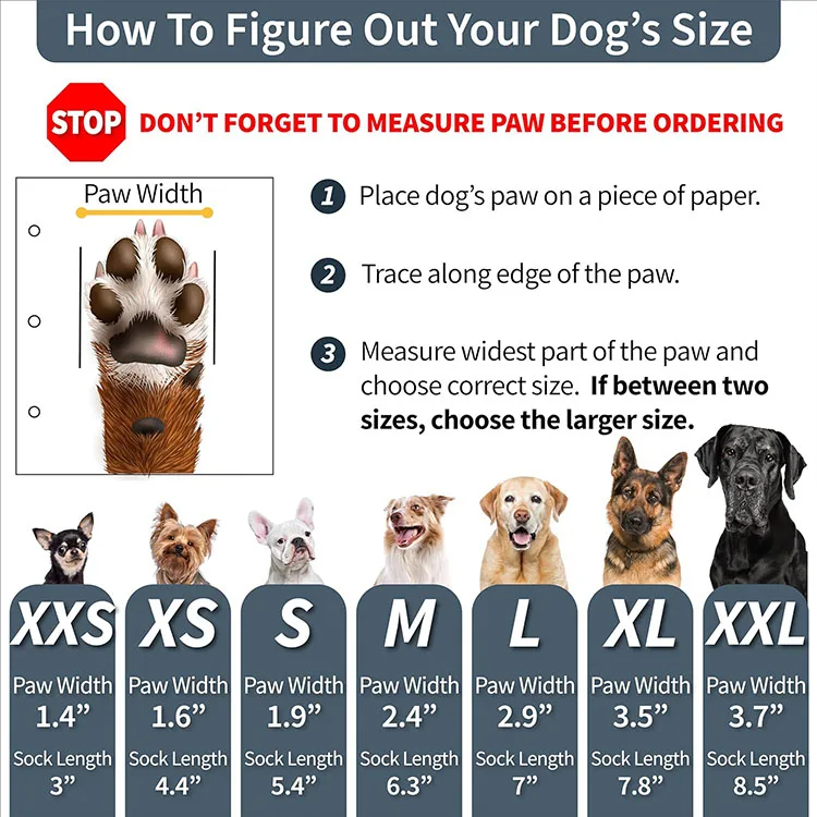 Medias antideslizantes para perros medianos y grandes