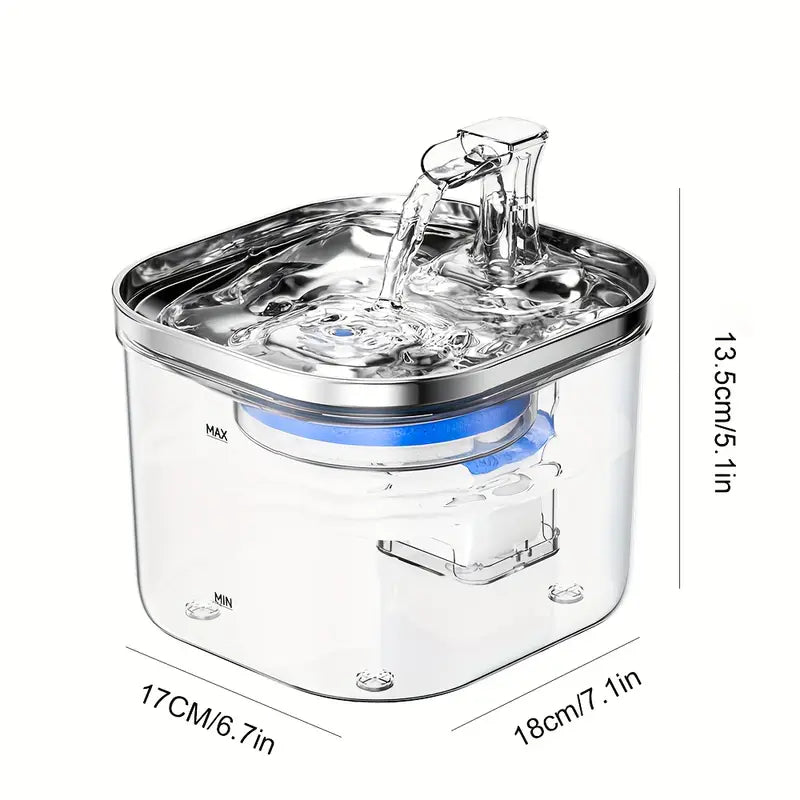 Fuente de agua, acero inoxidable para mascotas