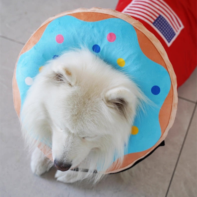 Collar inflable isabelino para mascotas grandes estilo dona
