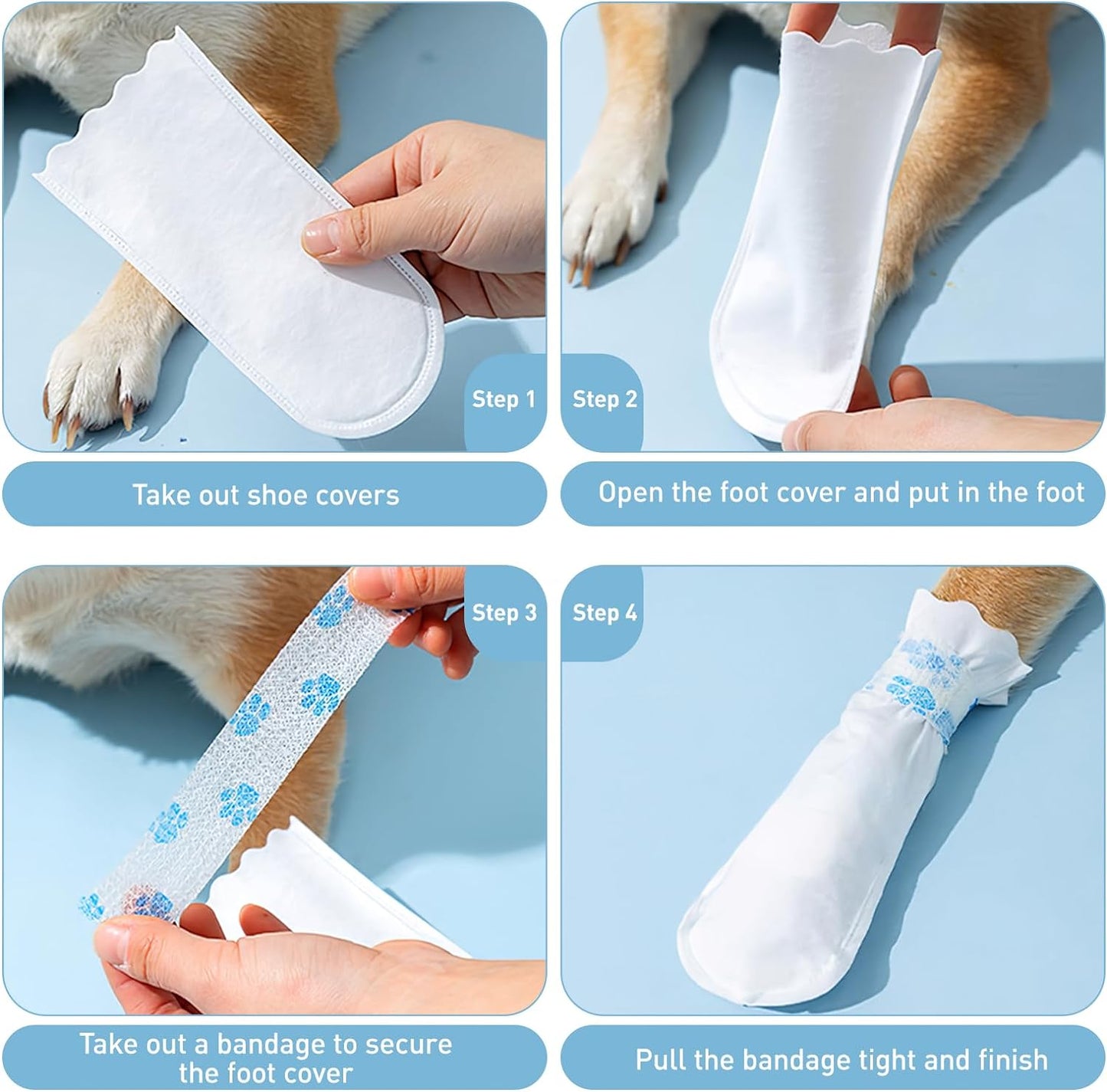 Zapatos desechables impermeables para perro (20 u)