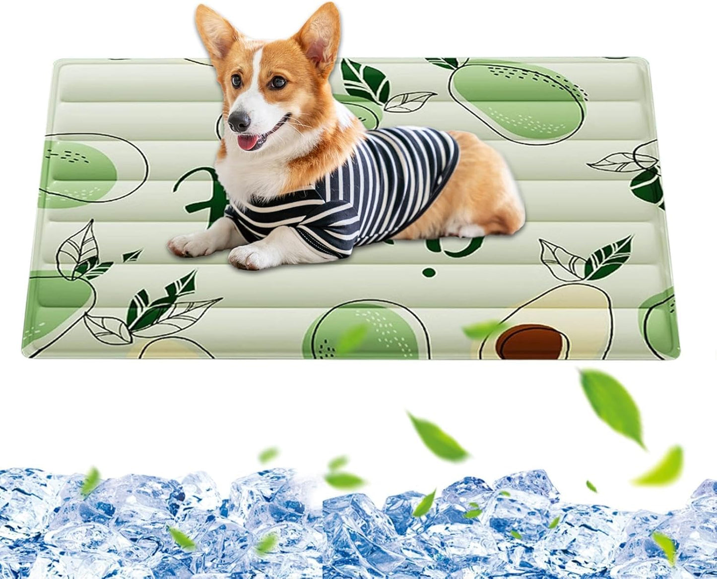 Manta fría para mascotas diseño de aguacates (60x90cm)