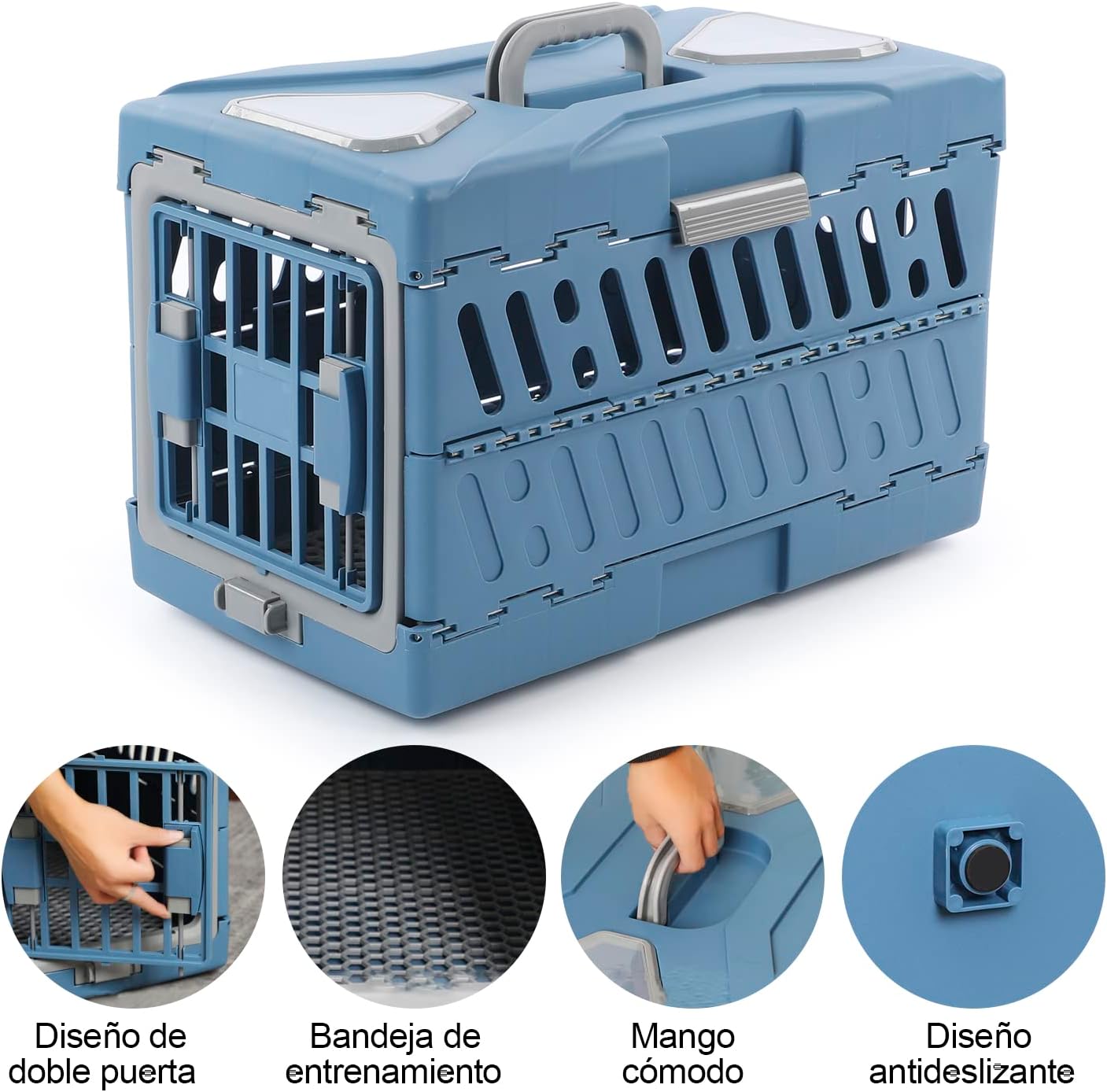 Kennel plegable para mascotas 48*30*32cm (Hasta 35lbs)