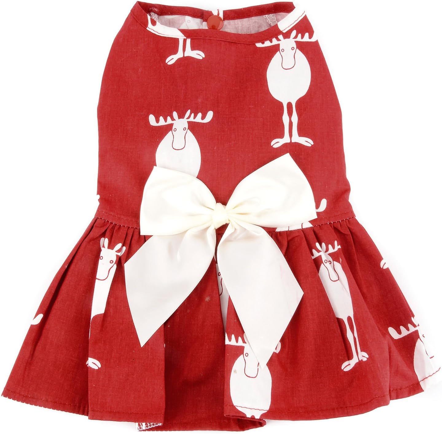 Vestido con lazo de navidad para mascotas