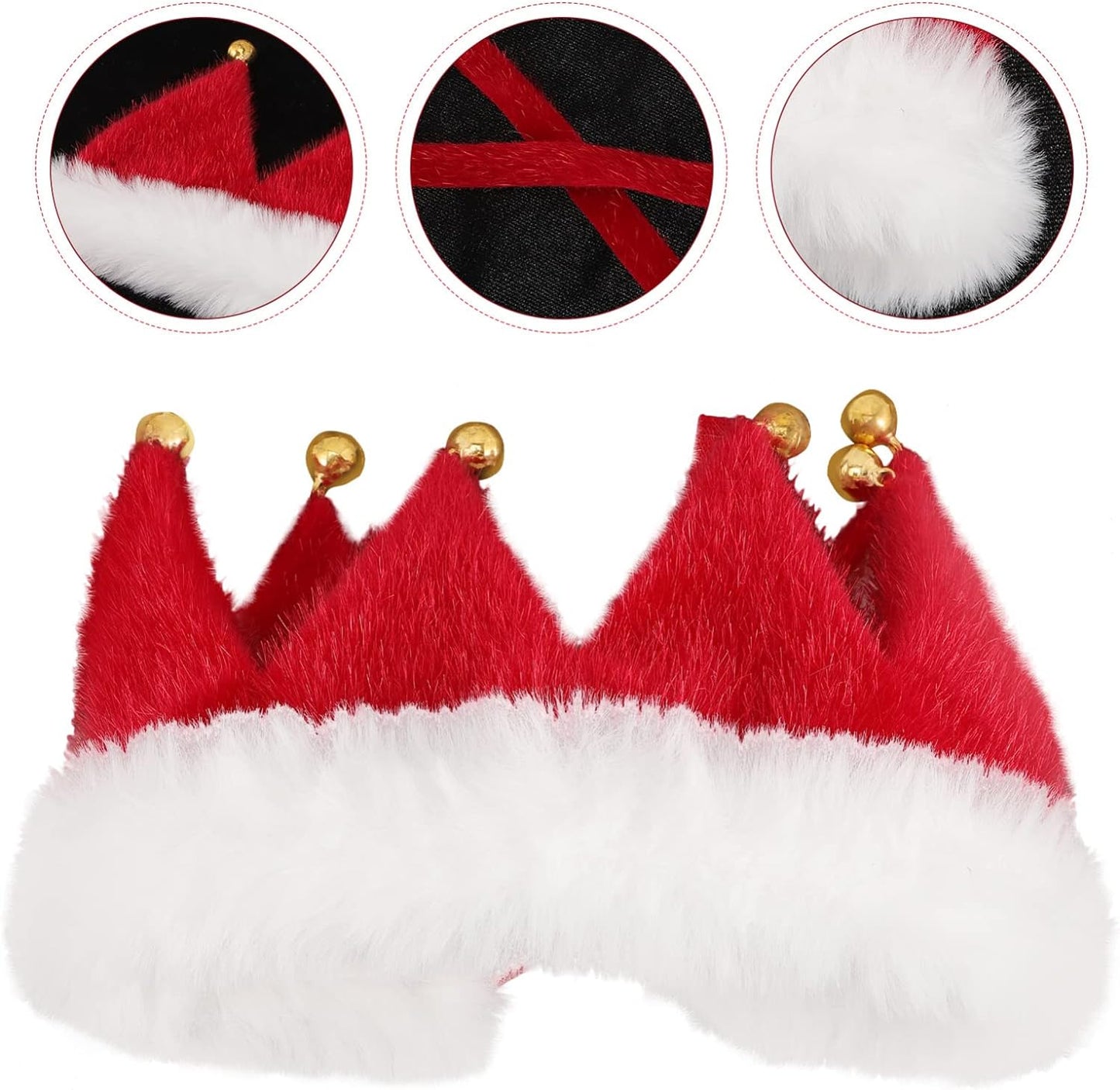 Bandanas navideñas de terciopelo para mascotas (Corona)