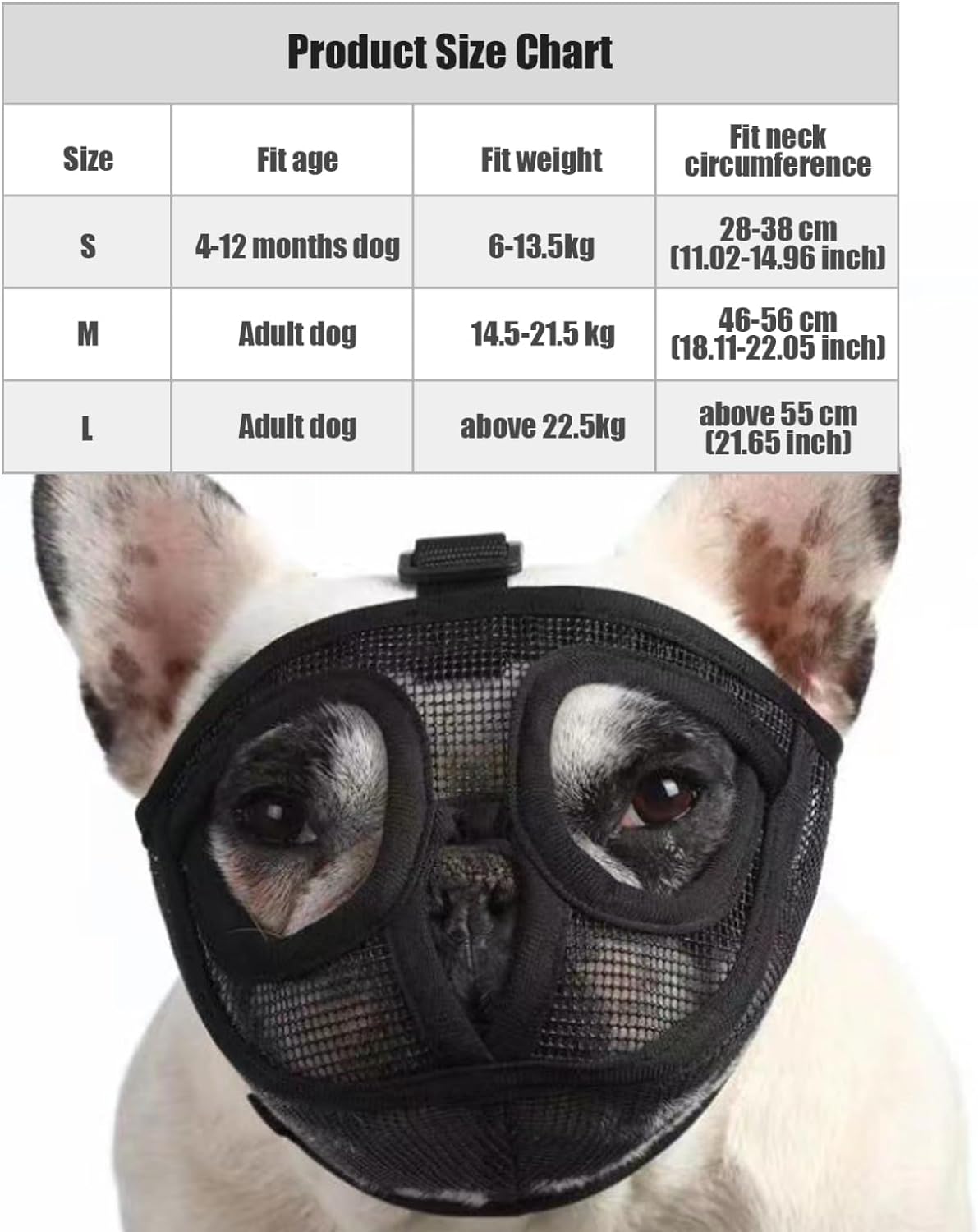 Bozal para perros nariz plana