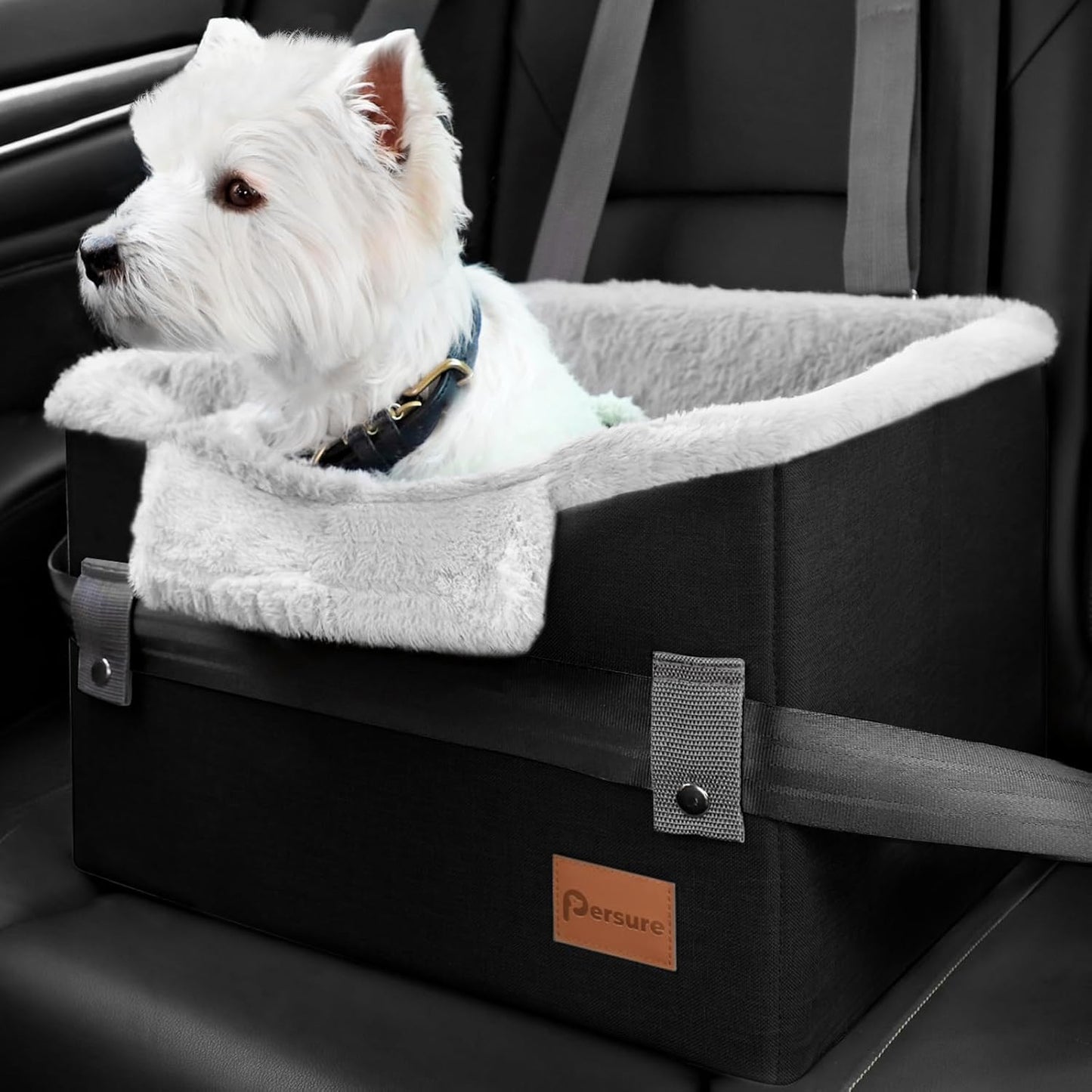 Asiento de felpa de coche para perros p20