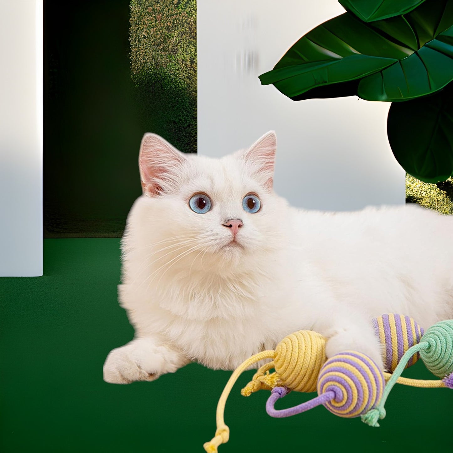 Pelotas de cuerda para gatos
