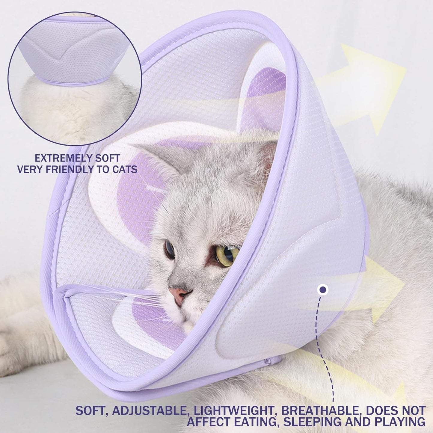 Cono isabelino suave para gatos y perros