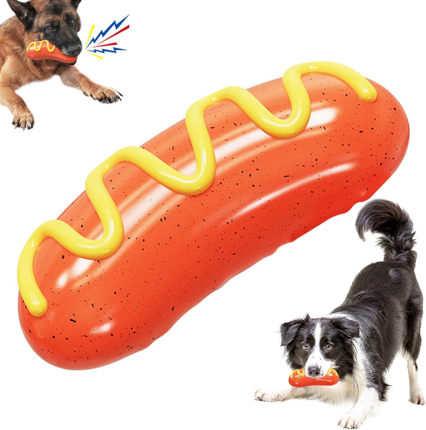 Juguete extra duro con forma de salchicha para perros