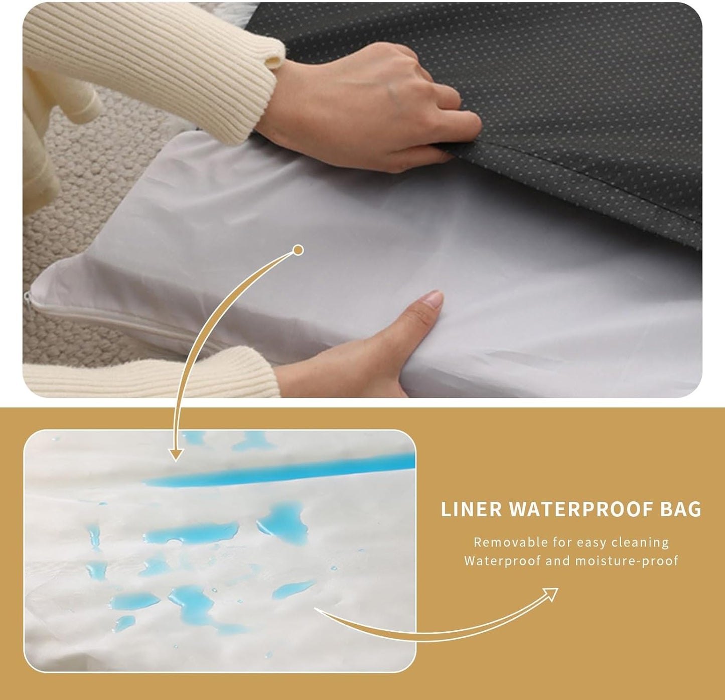 Cama ortopédica e impermeable para perros