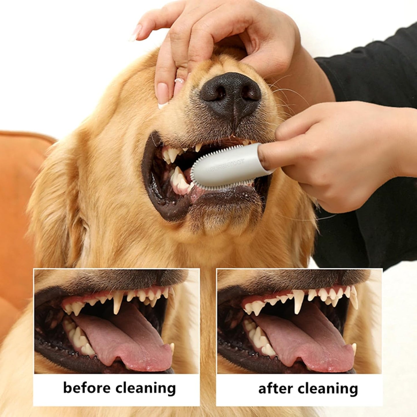 Cepillo de dientes con agarre cómodo para mascotas